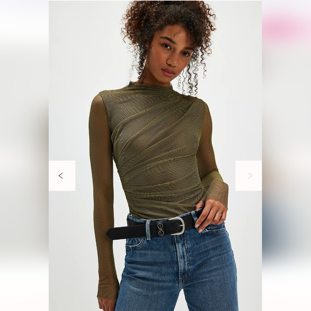 Olive Green Long Sleeve Bodysuit